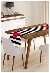 Bieżnik 45x140 cm Black Stripes – Minimalist Cushion Covers