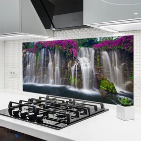 Panel Szklany do Kuchni Potężny Wodospad Górski