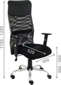 Krzesło biurowe Topline siatkowe, zgodne z normą BHP