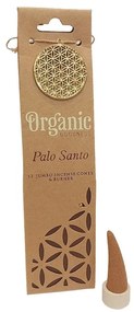 Zestaw pachnących organicznych kadzidełek PaloSanto, 12 sztuk, z ceramicznym stojakiem
