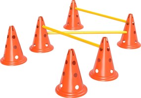 PawHut Zestaw agility dla psów, 3‑częściowy sprzęt do treningu z 6 pachołkami, 3 przeszkodami i torbą do przenoszenia | Aosom PL