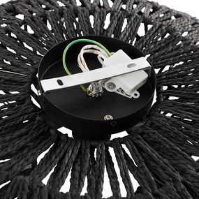 Lampa sufitowa w stylu retro czarna 50 cm - Lina