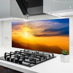 Szkło Dekoracyjne do Kuchni Szczyty Gór w Słońcu