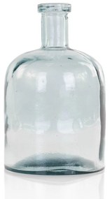 Wazon ze szkła z recyklingu, butelka, 24 cm