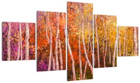 Obraz kolorowego lasu (125x70 cm)
