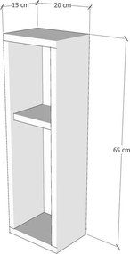 Szafka nocna SAVIRO z otwartymi półkami, sosna