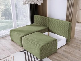 Narożnik TILIA wolnostojący układ L strona Lewa z funkcją spania w tkaninie Tilia 37