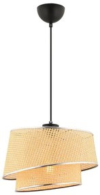 Lampa wisząca na lince BARETTE 1xE27/60W/230V beżowa/błyszczący chrom
