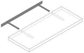 Casaria Półka ścienna FIGO+ z konsolą, 110cm, ciemny dąb