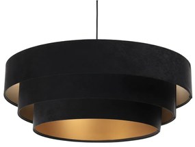 Czarno-złota welurowa lampa wisząca glamour - 5X S438 B8-P87