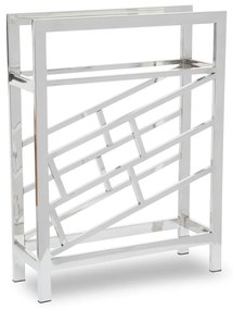 Metalowy regał na wino w kolorze srebra z połyskiem liczba butelek 12 Barolo – Premier Housewares