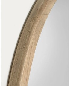 Lustro ścienne z drewnianą ramą ø 80 cm Alum – Kave Home