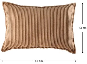 Brązowa sztruksowa poduszka na sofę dziecięcą Bolster – Wigiwama