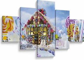 Obraz - Chatka z piernika (125x70 cm)