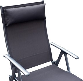 Outsunny Leżak, leżak ogrodowy, składany, regulowany, leżak, meble ogrodowe