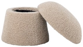 Beżowy puf z materiału bouclé Bocca – Bloomingville