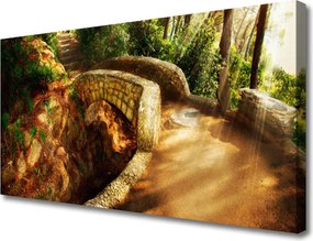 Obraz canvas Malowniczy Most wśród Drzew
