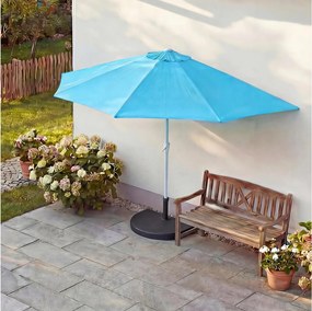 Parasol przeciwsłoneczny Lorca II, 300 cm turkusowy z podstawą