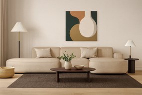 Narożnik modułowy CURSAL F prawostronny 364×166×70 cm beżowy Raven 30 – zaokrąglone leżanki, wolnostojący