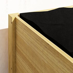 Outsunny Wysoki Grząd, Drewniana Skrzynka na Rośliny z Akrylowymi Płytami, na 118 L Ziemi, z Otworami Drenażowymi, 110 x 50 x 80 cm