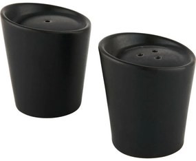 Florina Zestaw cukiernica, solniczka i pieprzniczka na bambusowej podstawce Adria, czarny