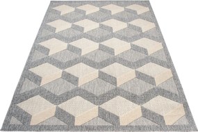 Kremowy dywan sznurkowy w stylu skandynawskim W2-T05
