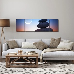 Obraz ułożonych kamieni jeden na drugim (170x50 cm)