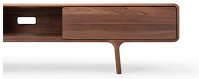 Brązowa szafka pod TV z litego drewna dębowego 220x45x45 cm Fawn – Gazzda