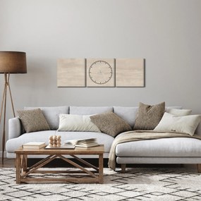 Obraz - Naturalny marmur (z zegarem) (90x30 cm)