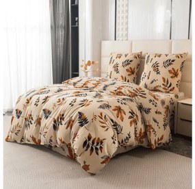 PrzytulneMieszkanie.pl PrzytulneMieszkanie.pl Pościel z mikropluszu AUTUMNA kremowa Rozmiar pościeli: 2 szt 70 x 90 cm | 200 x 220 cm