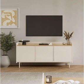 Lowboard kremowy 140x40x63 velina