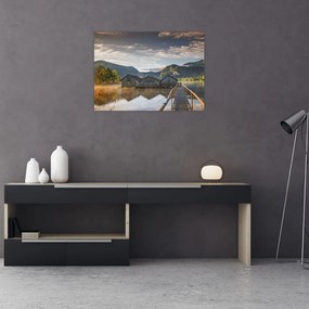 Obraz na szkle jeziora (70x50 cm)