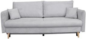 Szara sztruksowa sofa rozkładana T3-Z72