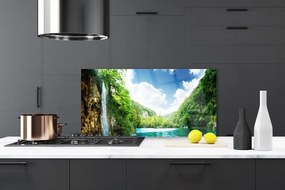 Szkło do Kuchni na Ścianę Harmonijny Krajobraz Alpejski