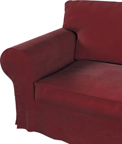 Pokrowiec na sofę Ektorp 2-osobową i leżankę kolor czerwony tkanina połyskliwa, welwetowa