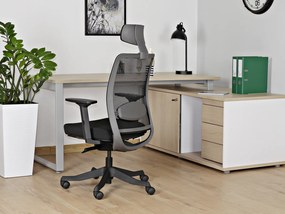 Krzesło biurowe Anggun BL418 Black, zgodne z normą BHP