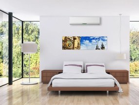 Obraz - Praski zegar astronomiczny (170x50 cm)