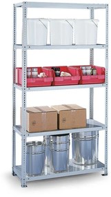 Śrubowany regał półkowy FIX, 230 kg, 2500 x 1000 x 500 mm, podstawowy