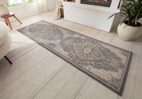 Dywan Terrain designerski Orientalny Ornament Brązowo-Czarny z krótkim włosiem 80 cm x 200 cm Certyfikat Oeko-Tex