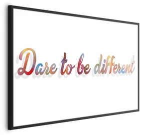 Plakat Be different 60x40 cm z ramą czarną bez marginesu ARTGEIST B