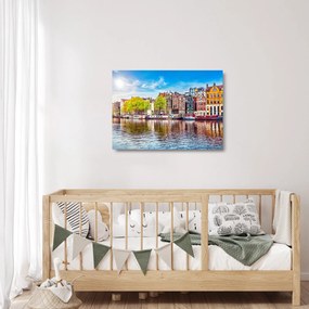Obraz na szkle - Tańczące domy, Amsterdam (70x50 cm)