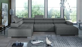 Narożnik CAMPO XL z elektryczną regulacją siedziska Lewostronny w tkaninie MEMPHIS 06 WERSAL