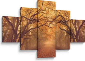 Obraz drogi w jesiennym krajobrazie (125x70 cm)
