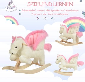 HOMCOM Koń na biegunach dla dzieci z odgłosami