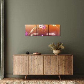 Obraz - Różowy motyl (z zegarem) (90x30 cm)