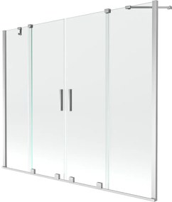 Mexen Velar Duo parawan nawannowy 2-skrzydłowy rozsuwany 190 x 150 cm, transparent, chrom - 896-190-000-02-01