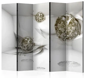 Parawan dwustronny 3D 225x172 cm 5-częściowy szary ARTGEIST B