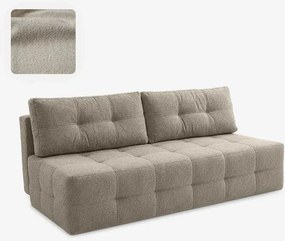 Sofa z Funkcją Spania MORANA Beżowa Boucle Nowoczesna