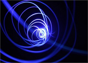 Obraz niebieskich spiral (70x50 cm)