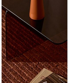 Brązowy szklany stolik 60x120 cm Zaren – Kave Home